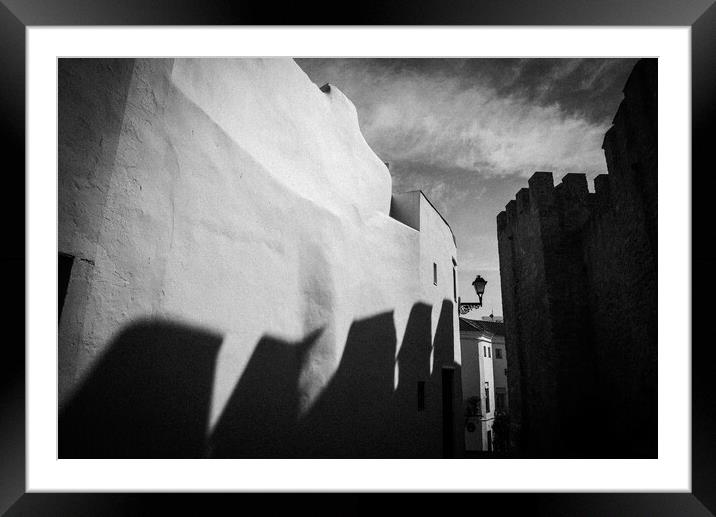 Cityscape in Vejer De la Frontera, Spain. Framed Mounted Print by Piers Thompson