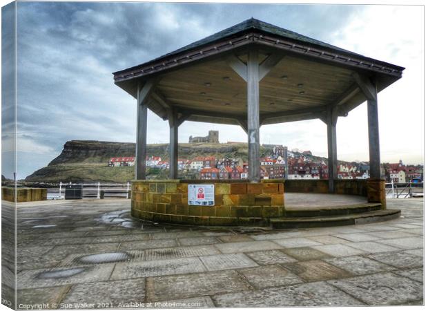 Whitby bandstand Canvas Print by Sue Walker