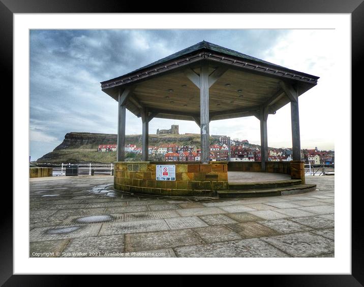 Whitby bandstand Framed Mounted Print by Sue Walker
