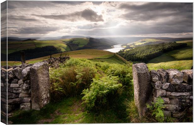 Storm over Ladybower Canvas Print by David Semmens