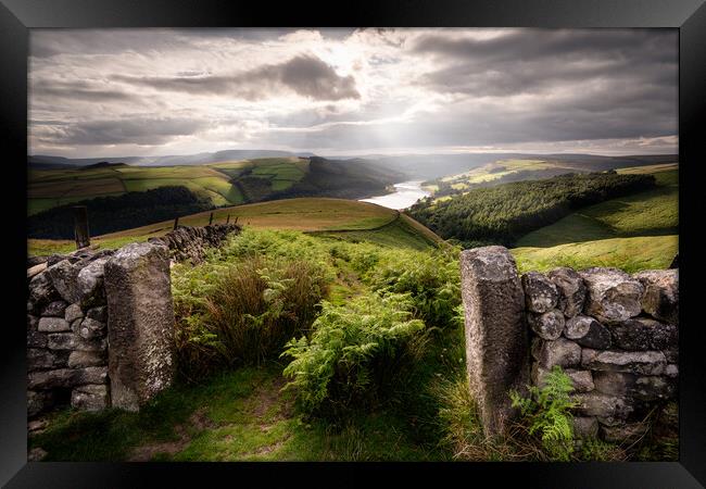 Storm over Ladybower Framed Print by David Semmens