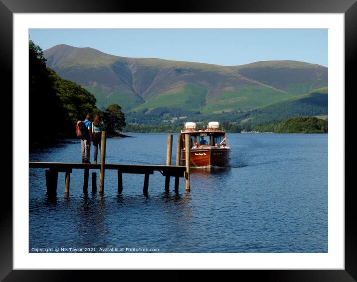  Launch Derwentwater  Framed Mounted Print by Nik Taylor