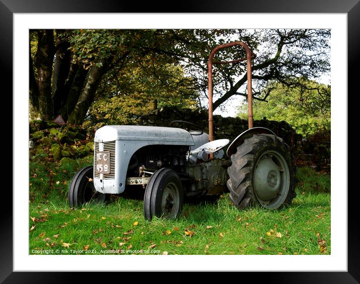 Classic tractor Framed Mounted Print by Nik Taylor