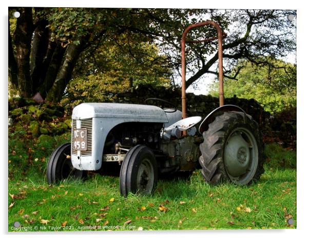Classic tractor Acrylic by Nik Taylor