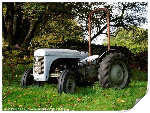 Classic tractor Print by Nik Taylor