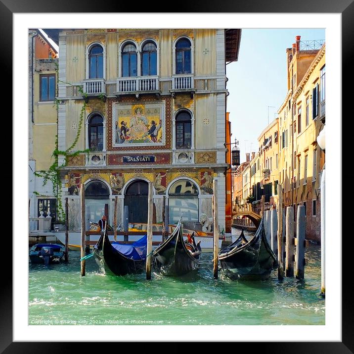 Palazzo Salviati on the Grand Canal, Venice Framed Mounted Print by Charles Kelly
