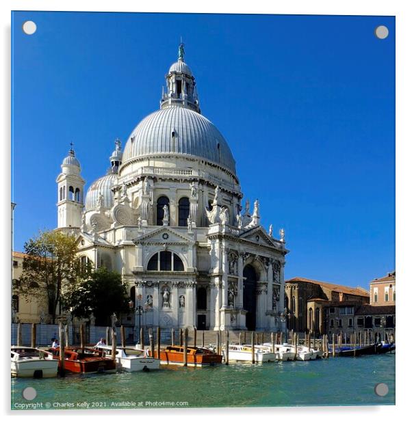 Santa Maria della Salute on the Grand Canal, Venice Acrylic by Charles Kelly