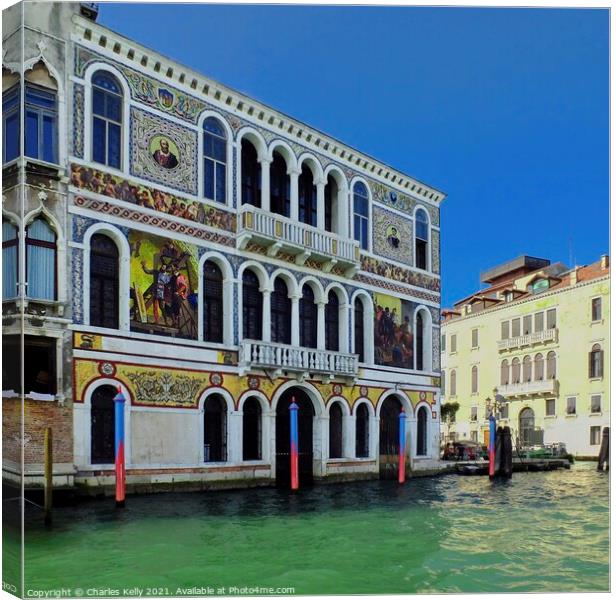 Magnificient Palazzo on the Grand Canal, Venice Canvas Print by Charles Kelly