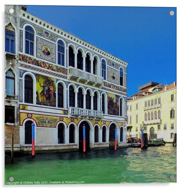 Magnificient Palazzo on the Grand Canal, Venice Acrylic by Charles Kelly