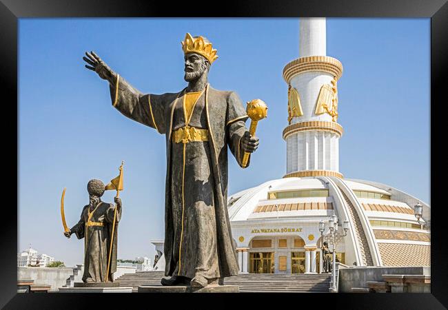 Independence Monument, Ashgabat, Turkmenistan Framed Print by Arterra 
