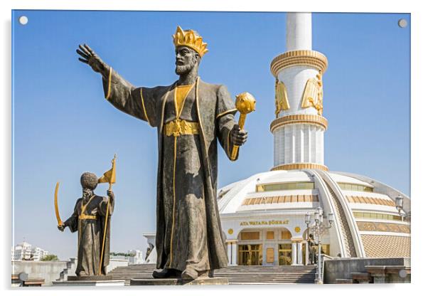 Independence Monument, Ashgabat, Turkmenistan Acrylic by Arterra 