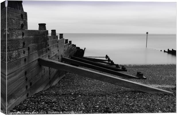 Tankerton Beach breakers in Black and White Canvas Print by That Foto