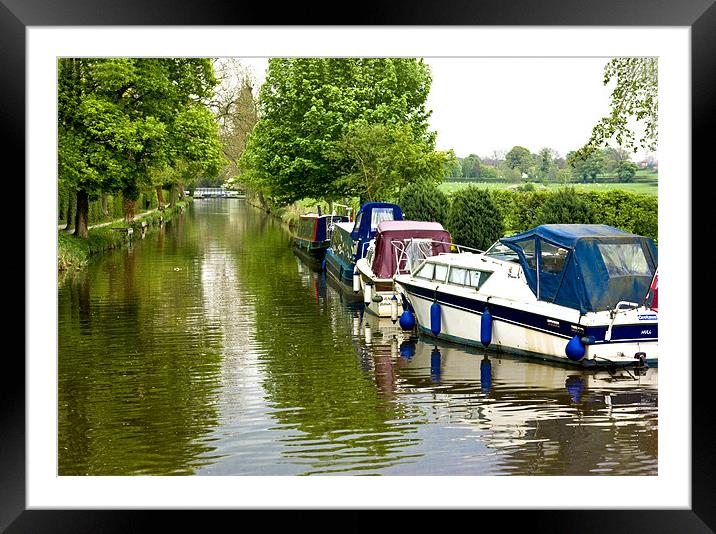 Down the Canal Framed Mounted Print by Trevor Kersley RIP