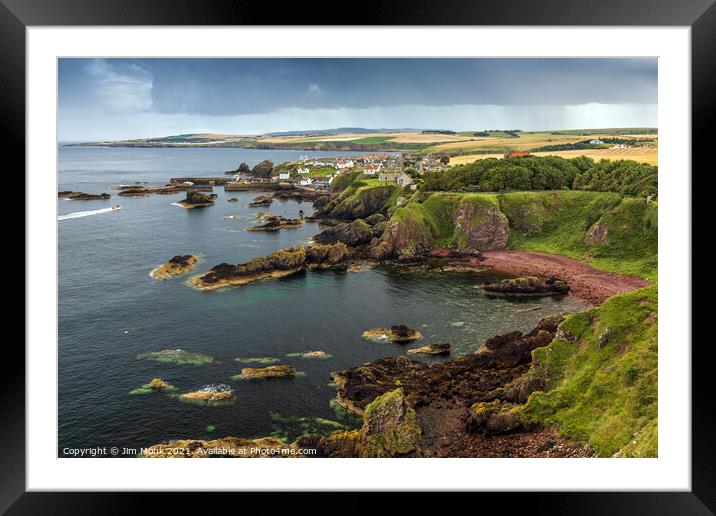 St Abbs and Starney Bay Framed Mounted Print by Jim Monk