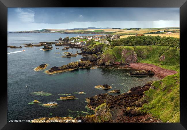 St Abbs and Starney Bay Framed Print by Jim Monk