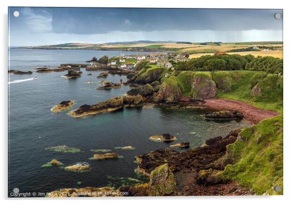 St Abbs and Starney Bay Acrylic by Jim Monk
