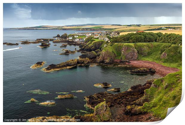 St Abbs and Starney Bay Print by Jim Monk
