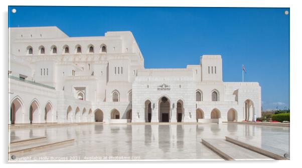 Sheikh Zayed Grand Mosque Abu Dhabi  Acrylic by Holly Burgess