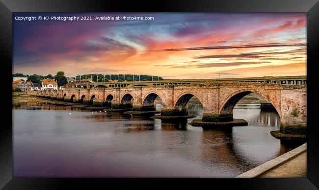 The historic Bridges of Berwick upon Tweed Framed Print by K7 Photography