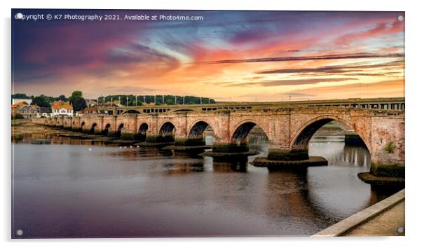 The historic Bridges of Berwick upon Tweed Acrylic by K7 Photography