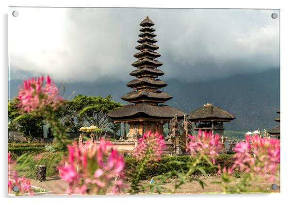 Bali Temple Acrylic by peter schickert