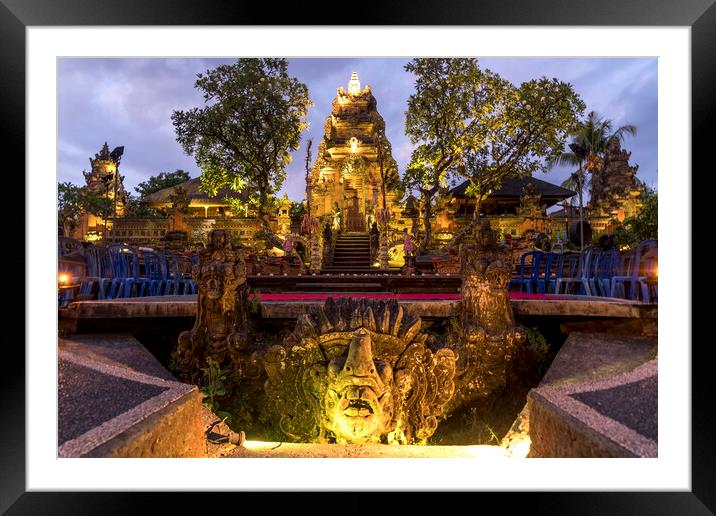 Ubud Palace, Bali, Indonesia Framed Mounted Print by peter schickert
