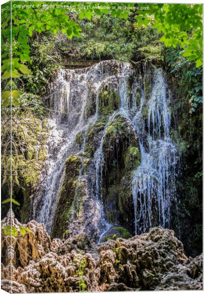 The First Cascade of Krushuna Falls. Canvas Print by Steve Whitham