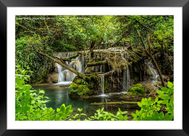 Waterfalls in Krushuna Gorge, Bulgaria. Framed Mounted Print by Steve Whitham