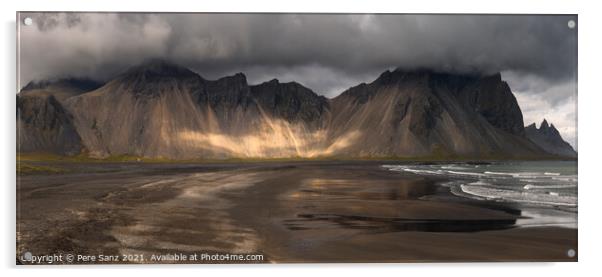 Stokksnes Mountain View in Iceland Acrylic by Pere Sanz
