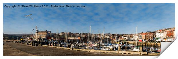 Scarborough Harbour Panorama. Print by Steve Whitham