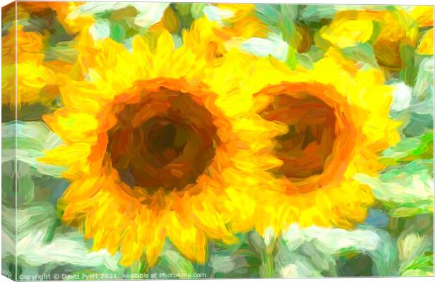 Sunflower Dream Art Canvas Print by David Pyatt