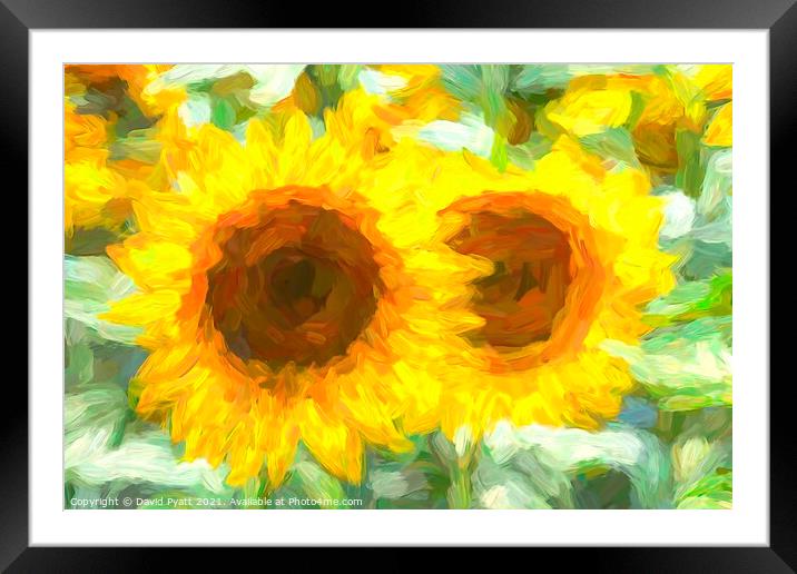 Sunflower Dream Art Framed Mounted Print by David Pyatt