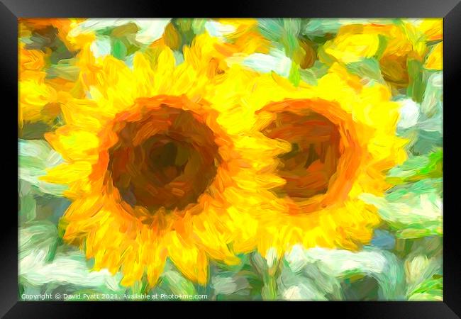 Sunflower Dream Art Framed Print by David Pyatt