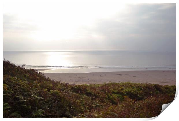 Rhossili bay beach!  Print by Nadeesha Jayamanne