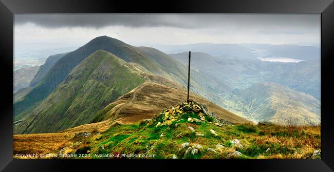 Approaching Ill Bell Framed Print by Chris Drabble