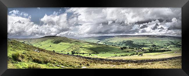 Arkengarthdale, North Yorkshire ~ Panorama Framed Print by Sandi-Cockayne ADPS