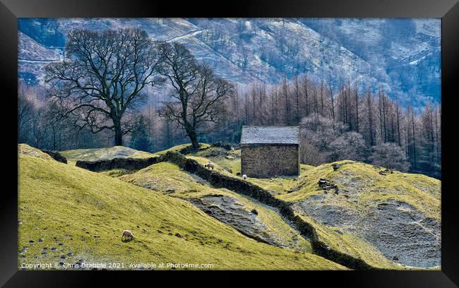 Bell Hagg Barn Framed Print by Chris Drabble