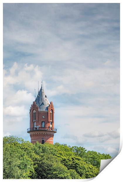 Ronneby Water Tower Print by Antony McAulay