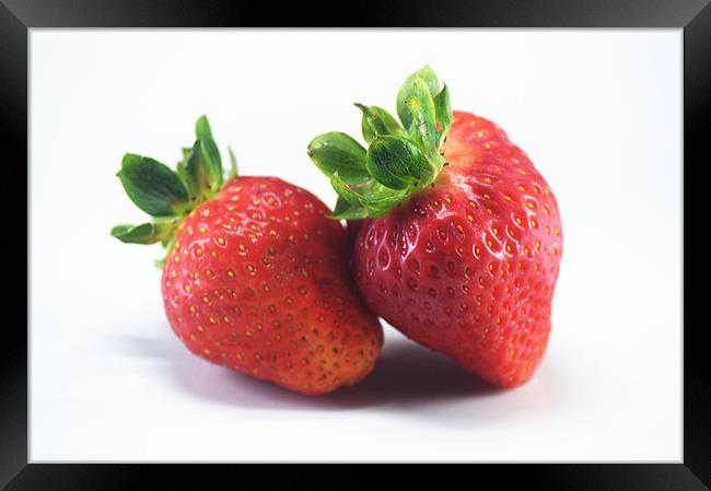 Two Strawberries Framed Print by Chris Day