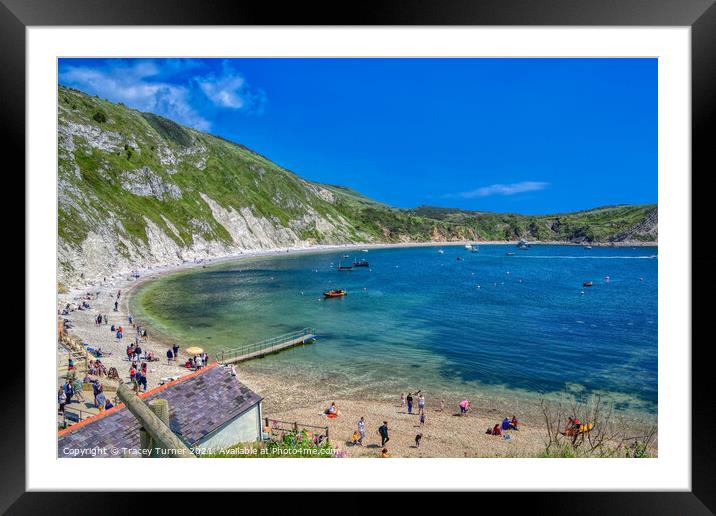 Lulworth Cove in Dorset Framed Mounted Print by Tracey Turner