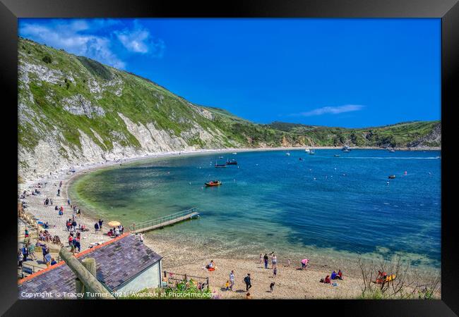 Lulworth Cove in Dorset Framed Print by Tracey Turner