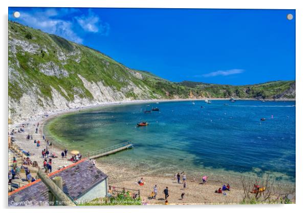 Lulworth Cove in Dorset Acrylic by Tracey Turner