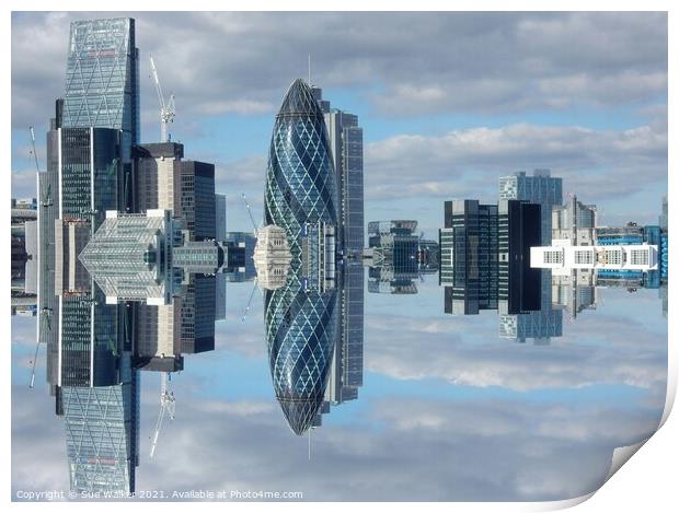 London reflection  Print by Sue Walker