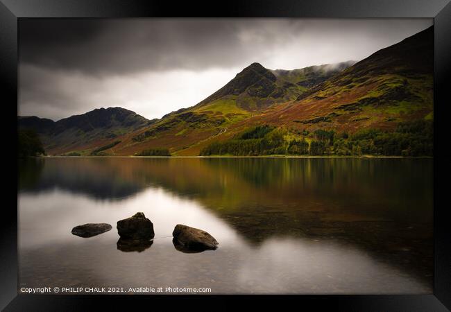 Buttermere on an atmospheric  day 110 Framed Print by PHILIP CHALK