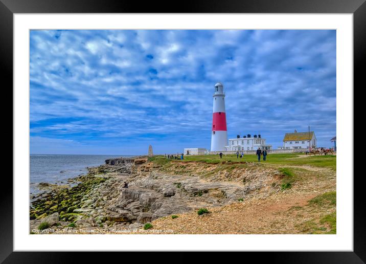 Portland Bill Lighthouse Framed Mounted Print by Tracey Turner