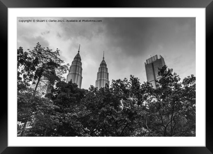 Twin Towers Framed Mounted Print by Stuart C Clarke