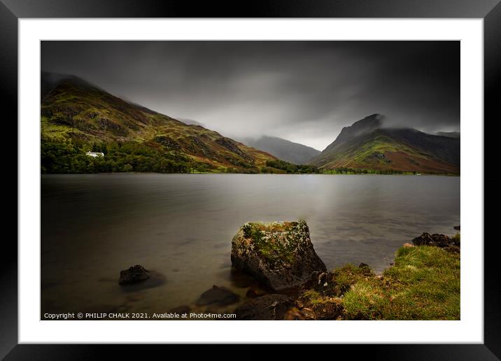 Atmospheric Buttermere in the lake district 111 Framed Mounted Print by PHILIP CHALK
