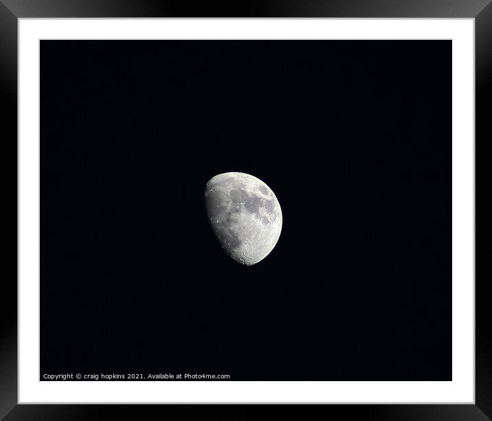 Winter moon Framed Mounted Print by craig hopkins