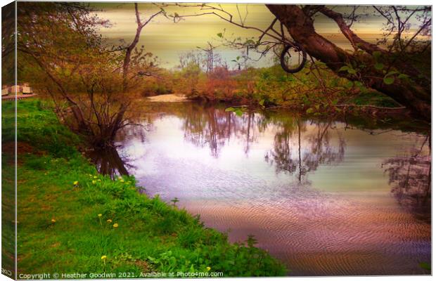 Tranquil River Canvas Print by Heather Goodwin