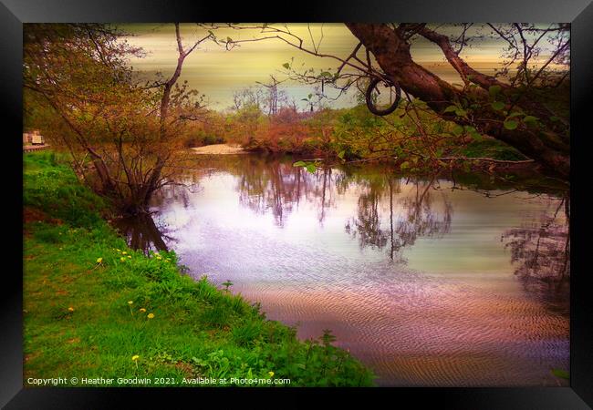Tranquil River Framed Print by Heather Goodwin